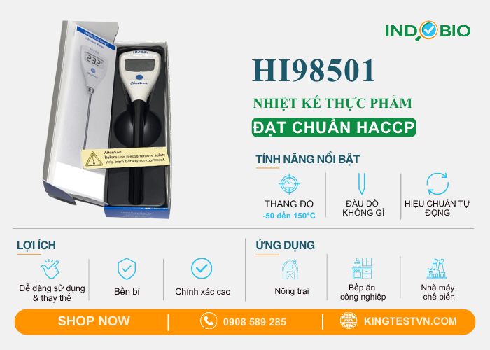 Chi tiết nhiệt kế kỹ thuật số HI98501 